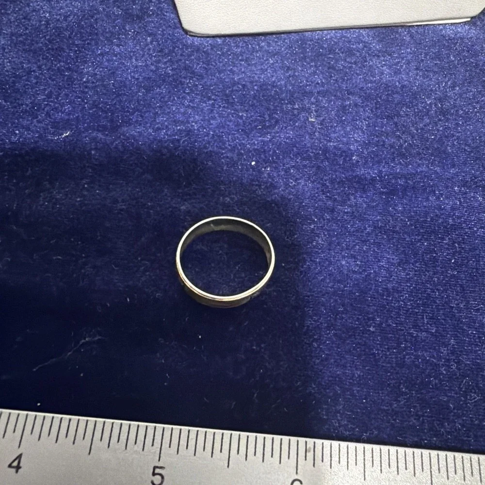 Vermeil 925 Sterling Silver Diamond Cut Unisex Wedding Band Ring 1.8gr Size 8.75